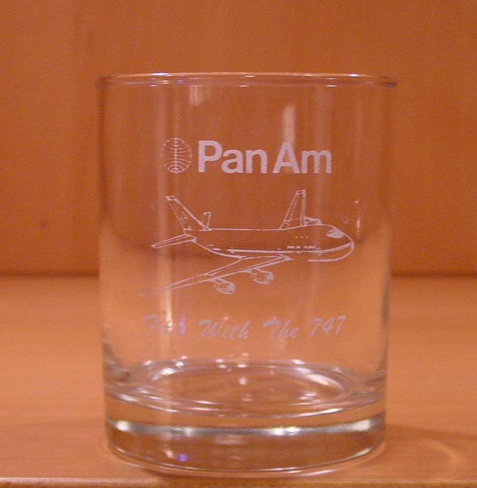 1971-2 The logo style on this glass indicates that it was produced after 1970 when the 747 first flew.  Again, as there is no date this glass was most likely used as a ground promotion piece rather than in-flight.